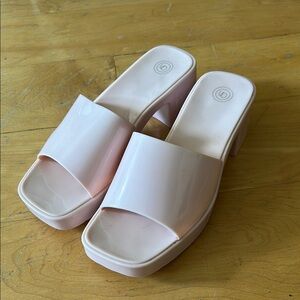 Urban Outfitters Light Pink Platform Sandals